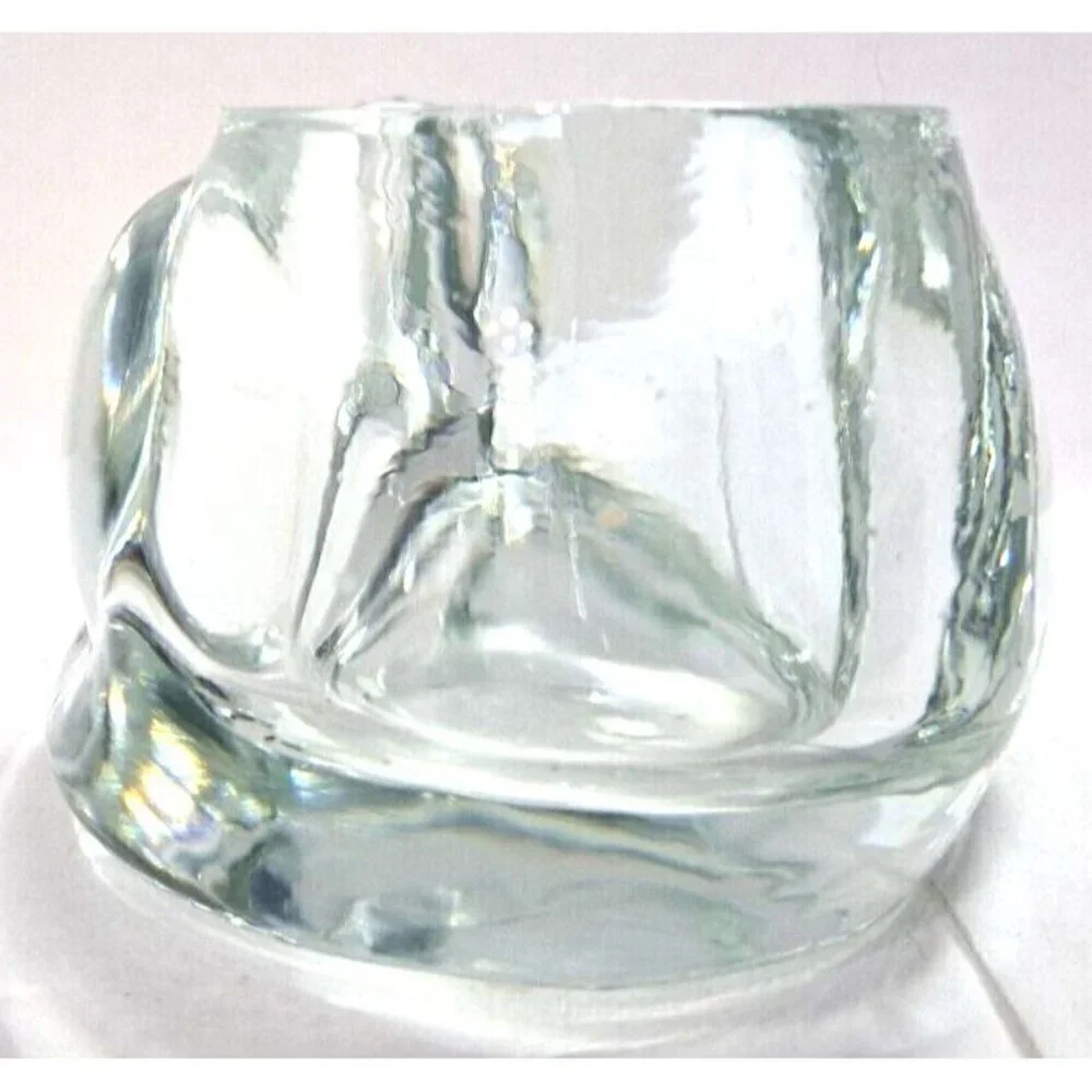 Vintage Indiana Glass Sleeping Cat Votive Tea-light Candle Holder